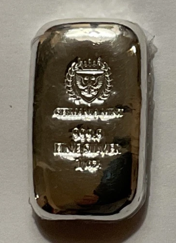 1 oz Germania Mint Cast .9999 Fine Silver Bar (New) Serialized