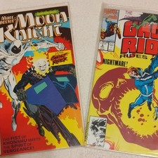 Marvel Comics Moon Knight #25, Ghost Rider #6 Comic Book Lot Copper Age