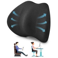 Lumbar Support Pillow for Car Seat Office Chair, Soft Memory Foam Lower Bac...