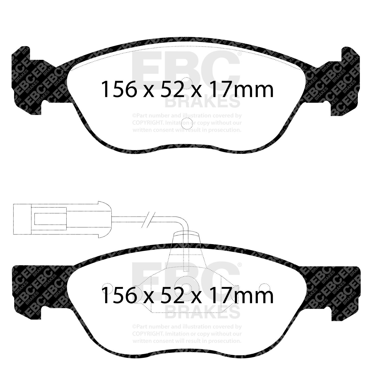 EBC PD08KF205 HIGH PERFORMANCE BRAKE KIT Front