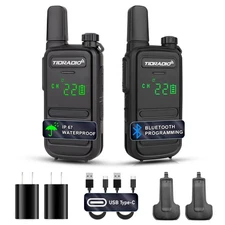 TD-M11 Walkie Talkies Waterproof IP67 FRS Long Range Two Way Radio with LED D