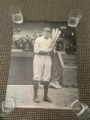 Vintage 24x18 Babe Ruth Poster The Bambino Ny Yankees Free Shipping The Babe