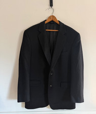 Jos A Bank 100 Cashmere Black Blazer Sport Coat 43R Old Money Business Wedding