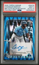 2025 Topps Chrome 🔥Chandler Simpson🔥 #137/150 Blue LAVA MT 9 GEM MT 10 POP 2