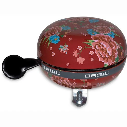 Basil Big Bell Bloom Fahrradglocke Klingel tahl Ø 80mm Scarlet Rot