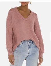 Free People Brookside Tunic Sweater in Alpine Rose Size Medium