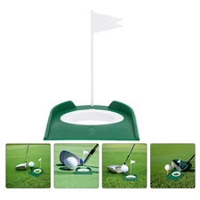 3pcs Golf Putting Cups With Flag - Detachable Indoor Putting Practice Disc With
