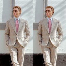 Formal Workwear Men's Suits 2Pcs Slim Fit Jacket Casual Business Dinner Coat