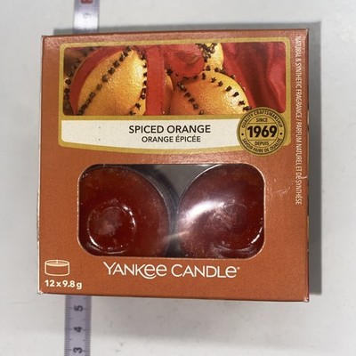 Neu Yankee 12x Duft Spiced Orange Kerzen Teelichter Box selten