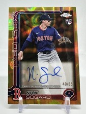 2025 Topps Chrome Update Nick Sogard  Rare Gold Lava Auto /85 #RA-N50 Red Sox