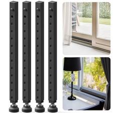 Adjustable Window Security Bar,17-33 Inch Sliding Door Security Bar Lock with...