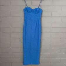 Fashion Nova Royal Blue Corset Maxi Dress Women’s Size M | Bustier Bodycon