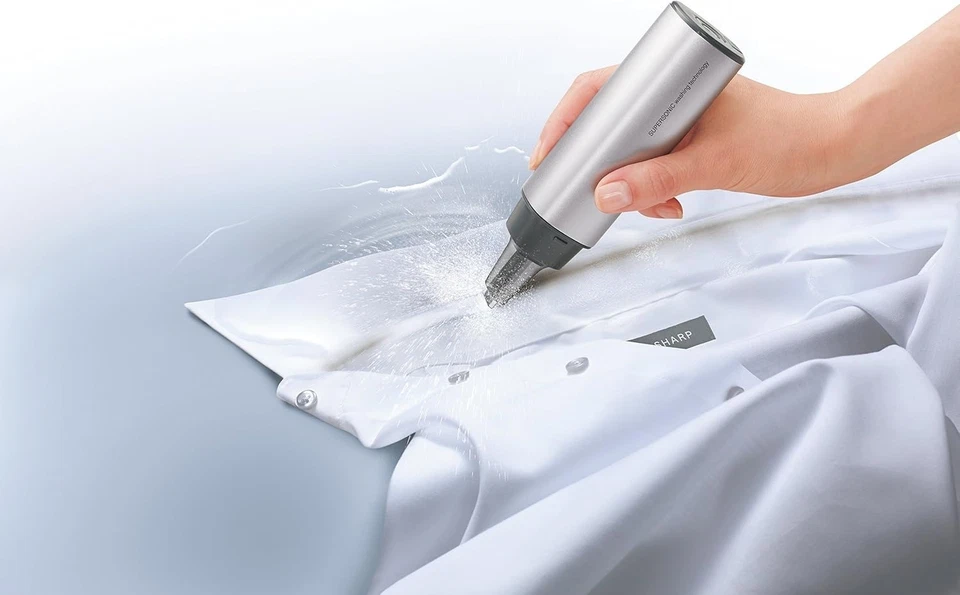 SHARP Ultrasonic Washer UW-A1-S Silver Compact Portable Stain Remover Japan - Image 3 of 4