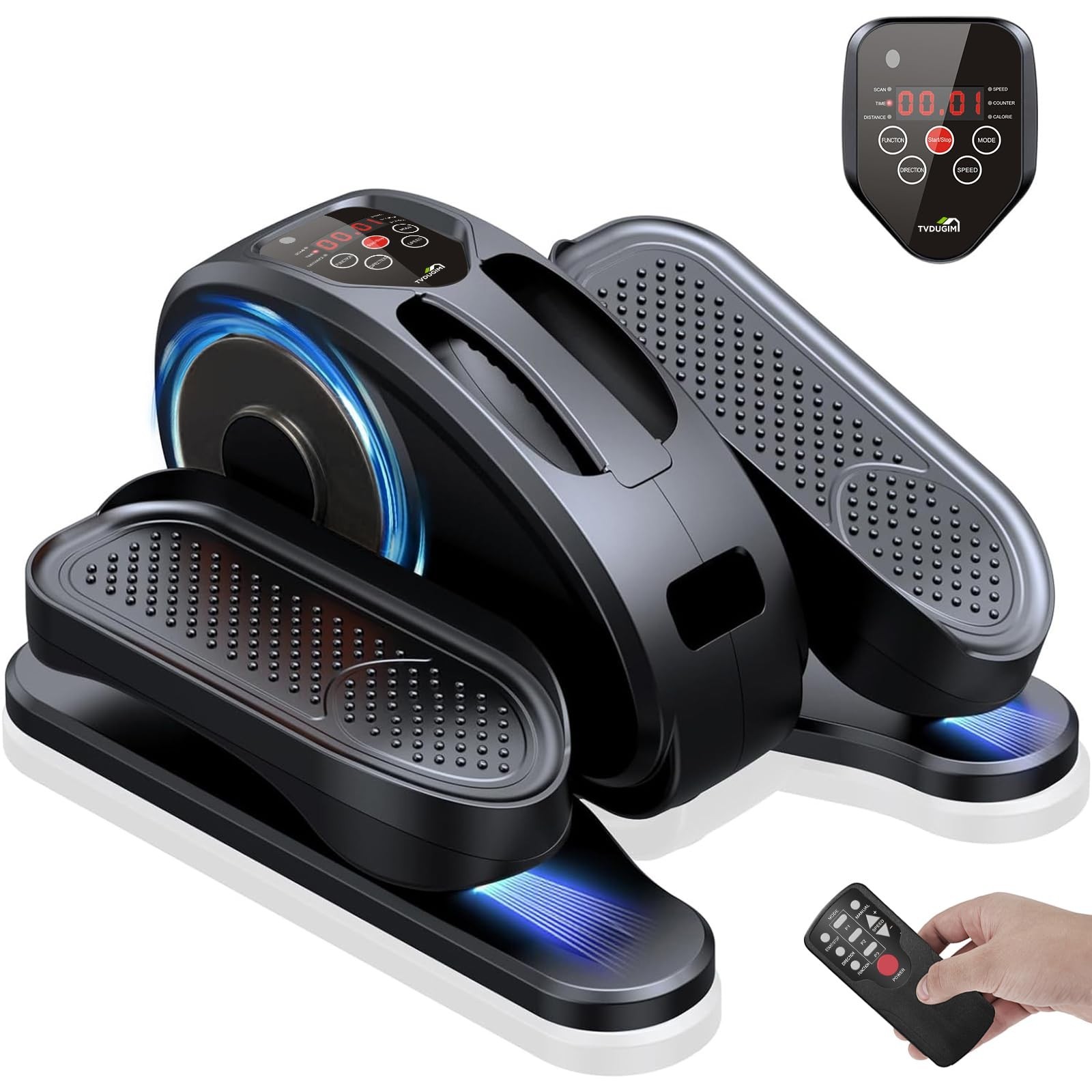 Under Desk Elliptical Machine Electric Seated Pedal Exerciser for Legs