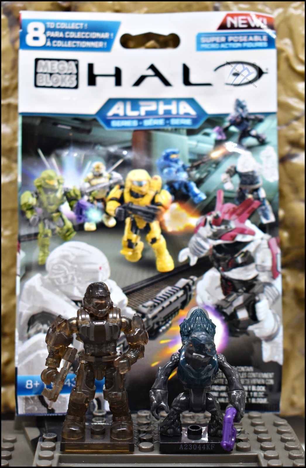 HALO MEGA BLOKS ALPHA SERIES BROWN SMOKE TRANSLUCENT ODST & STORM GRUNT A23044KF