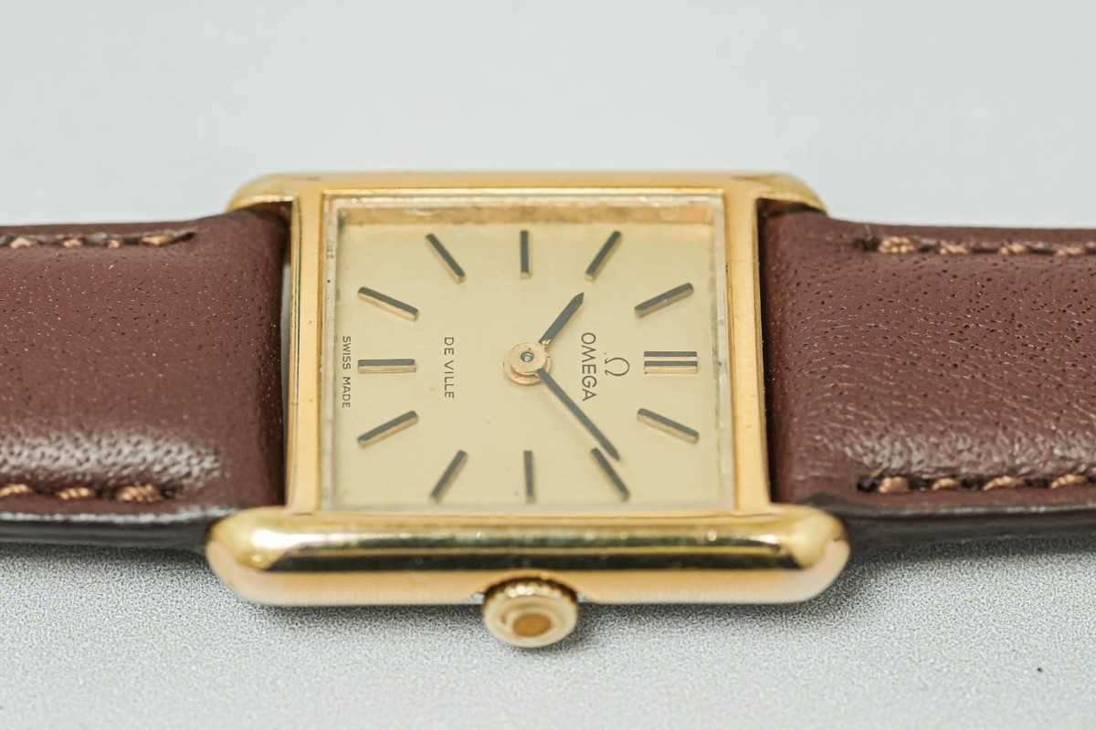 Vintage 1973* OMEGA De Ville Cal.485 Manual Winding Gold Dial 