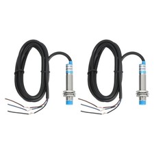 2Pcs Inductive Proximity Sensor,NPN NC M12 DC 6-36V 300mA Proximity Switch