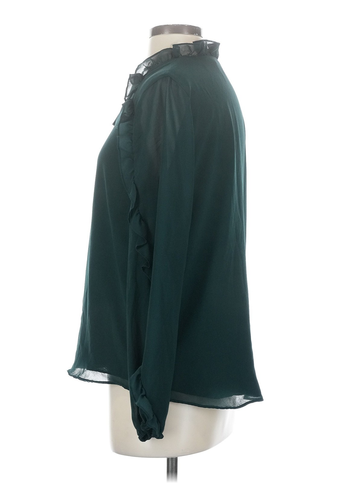 Calvin Klein Women Green Long Sleeve Blouse S thumbnail 4