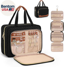 Toiletry Bag for Women, Hanging Travel Toiletry Bag with Jewelry Organizer Compa