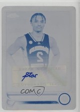 2022 Chrome McDonald's All American Printing Plate Cyan 1/1 JJ Starling Auto 7p8