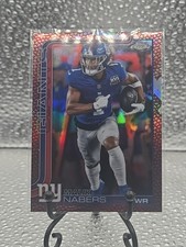 2025 Topps Chrome NFL Malik Nabers Football/Pigskin Border #225. Giants 🔥 