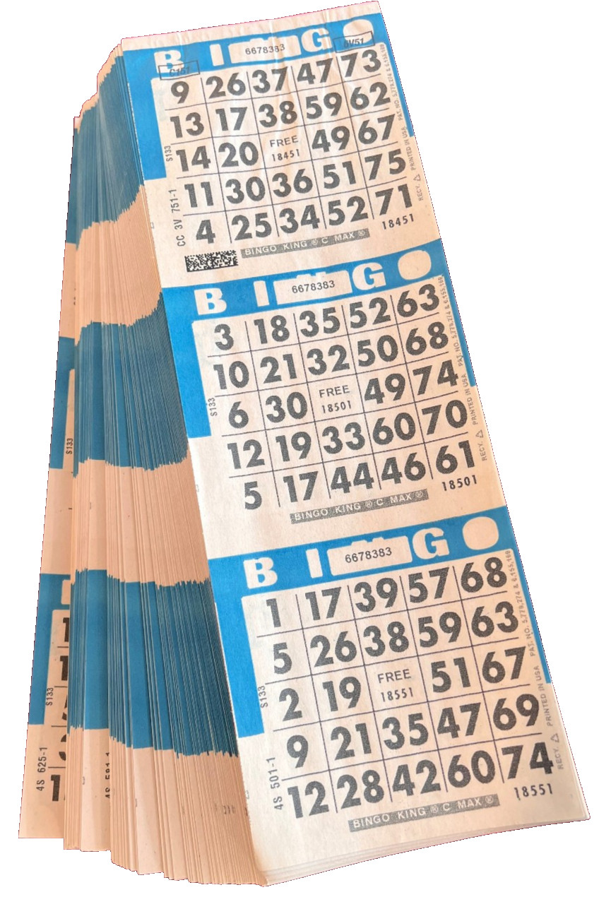 Bingo Paper 3ON-V 15UP  - 50  Books of 15 Sheet / 15 colors