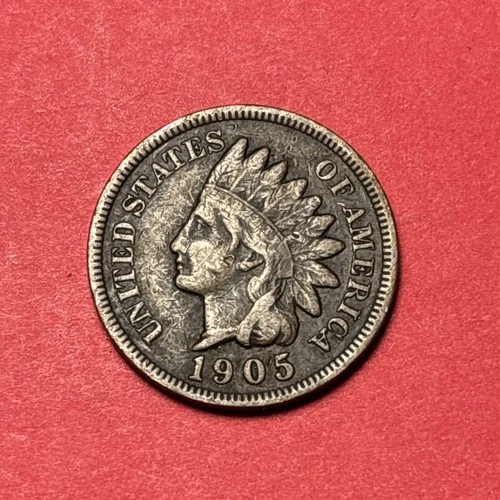 (1) Beautiful Toned Antique 1905-P Indian Head Cent/Penny CHOICE VF-VERY FINE