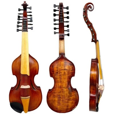 7×7 strings Viola D'Amore 14'' 15'' 16'' 17'' Body. 1pcs maple back Viola d'Amore