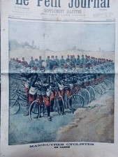 1897 Pj Bicicletta Velocipede Esercito Manoeuvres Ciclista 1 Diario
