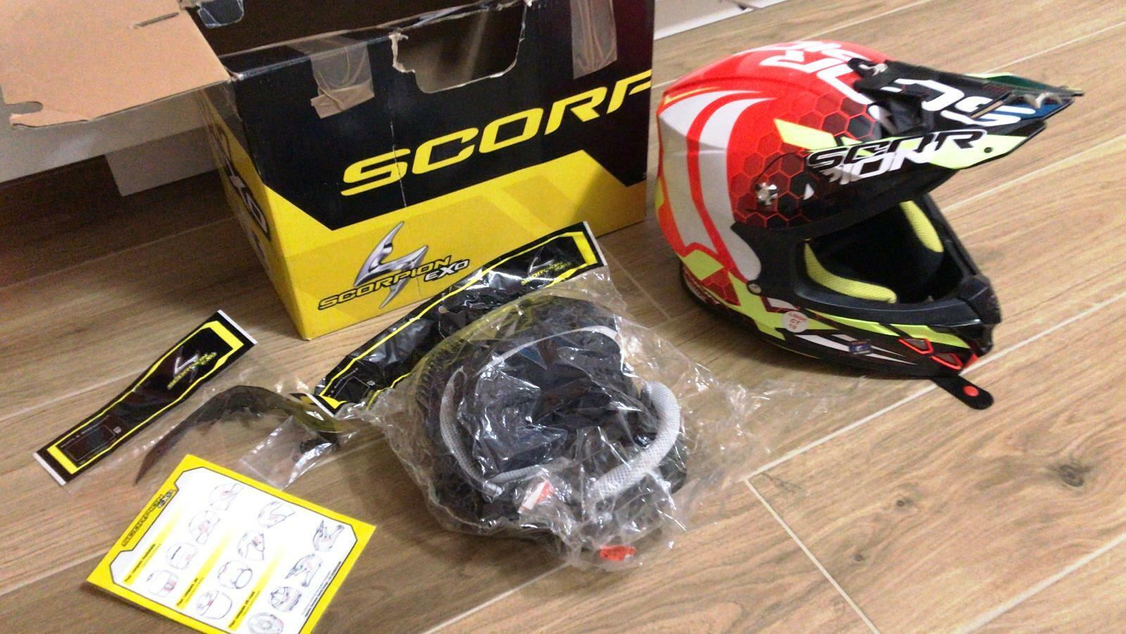 Scorpion VX-21 Aifit Helmet casco motocross mx cross enduro TG. M No Fox Airoh