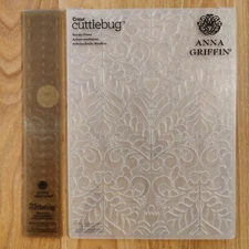 Anna Griffin Cricut Cuttlebug NORDIC TREES 5" x 7" Embossing Folder & Border