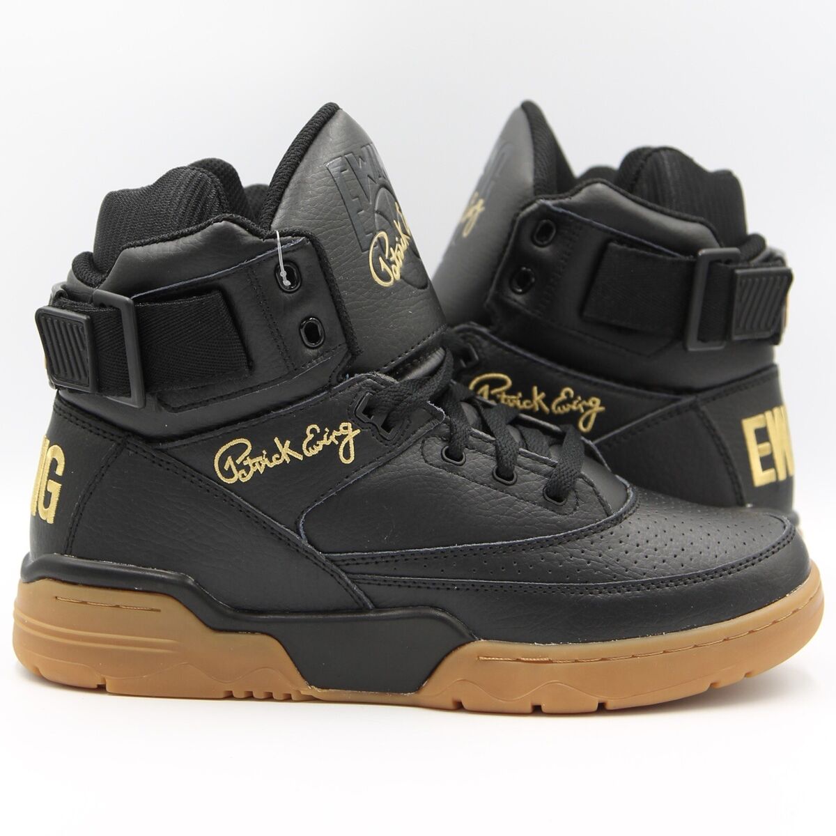 Patrick Ewing Athletics 33 Hi Size 9.5 Men's Black Gum Sole Patrick Ewing Athletics 33 Hi Size 9.5 Men's Black Gum Sole