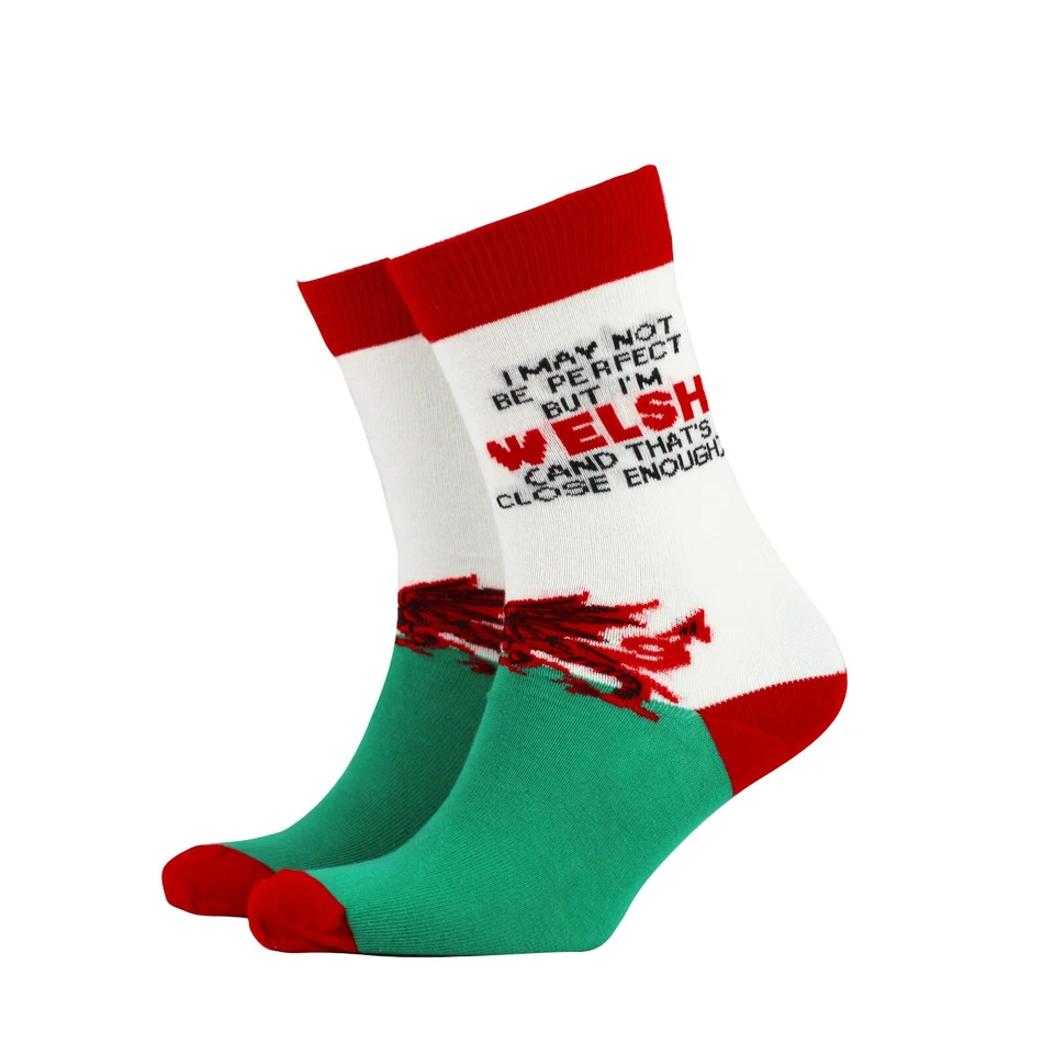 Men's Welsh Cymru Gift Socks from Sock Therapy by Smiling Faces