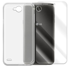 For Boost Mobile LG X charge SP320 Screen Protector Film Soft TPU Back Case USA