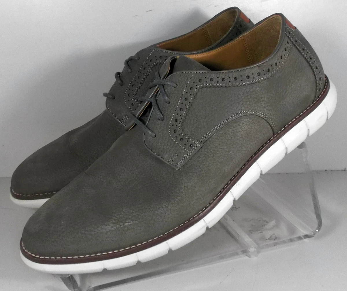 Johnston & Murphy Leather Upper Gray Dress Shoes for Men for  display picture 1