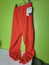 Large 14-16 Pants Deadstock Orange Ultra Fleece Made In USA Vintage NOS