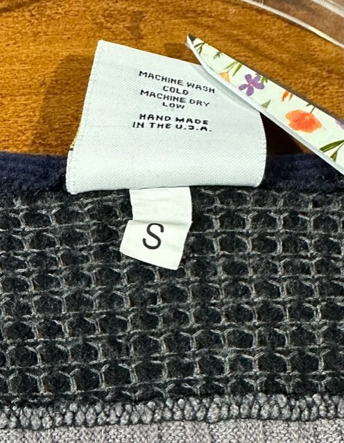 Women's Hand Jive Patchwork Grey Multi Color Top … - image 4