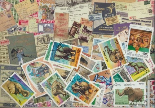 Prophila Collection – 25 Verschiedene Elefanten-Briefmarken, Für Sammler, Ungebraucht & Durchsucht