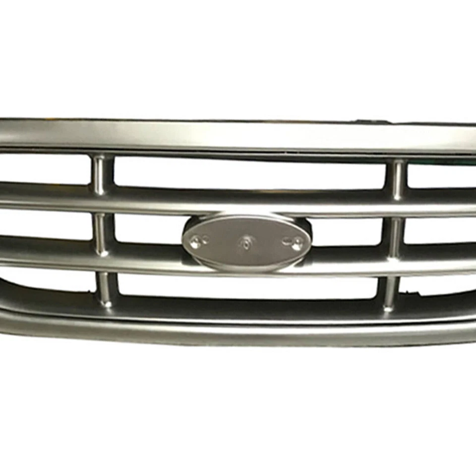 Painte Silver Grille Fit 1999-2004 Ford F-150/ F-150 Heritage W/Emblem Provision - Imagem 4 de 4