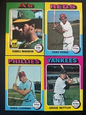 1975 Baseball Card Pick A Card Player Complete your Set ($.74 ship)