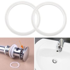 2x Pack New Sink Waste Basin Plug Ring Seal Bathroom Pop Up Spare Seal Washer UK
