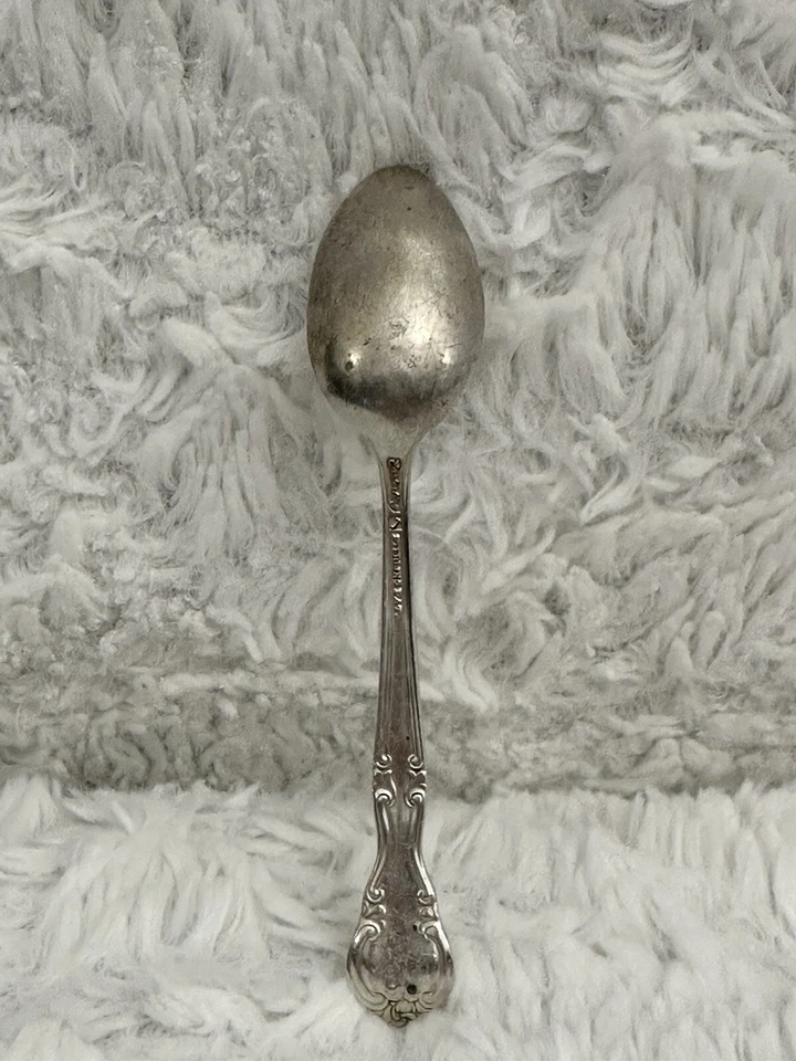 Cuchara bebé vintage de plata de ley Easterling Foto 2 de 4