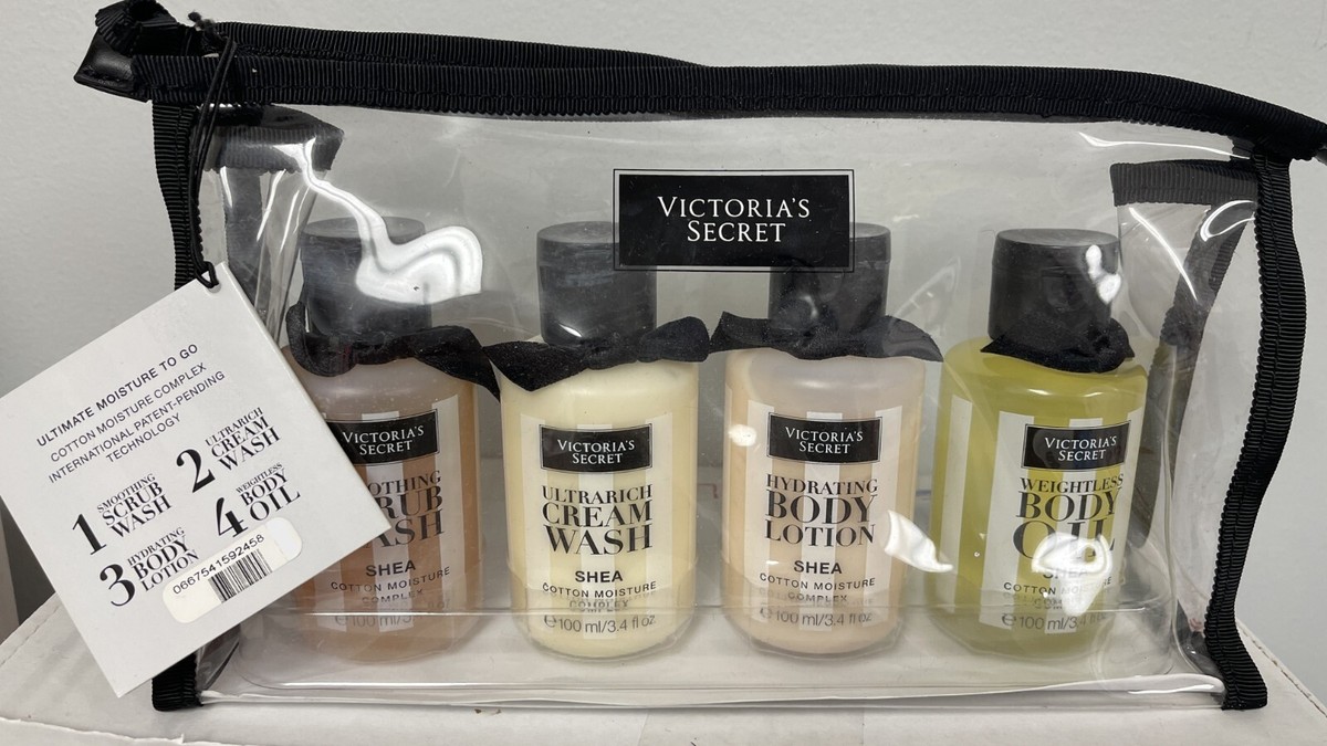 Victoria's Secret Ultimate Moisture To Go Shea 4 Piece Set Wash