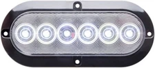 BUL12CSB Fleet Count 6" Clear Oval Sealed DOT LED Back-Up Light, White Optronics