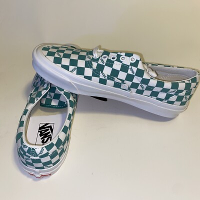 Vans Vault Og Era Lx Green And White Checkered Canvas. NIB. Mens