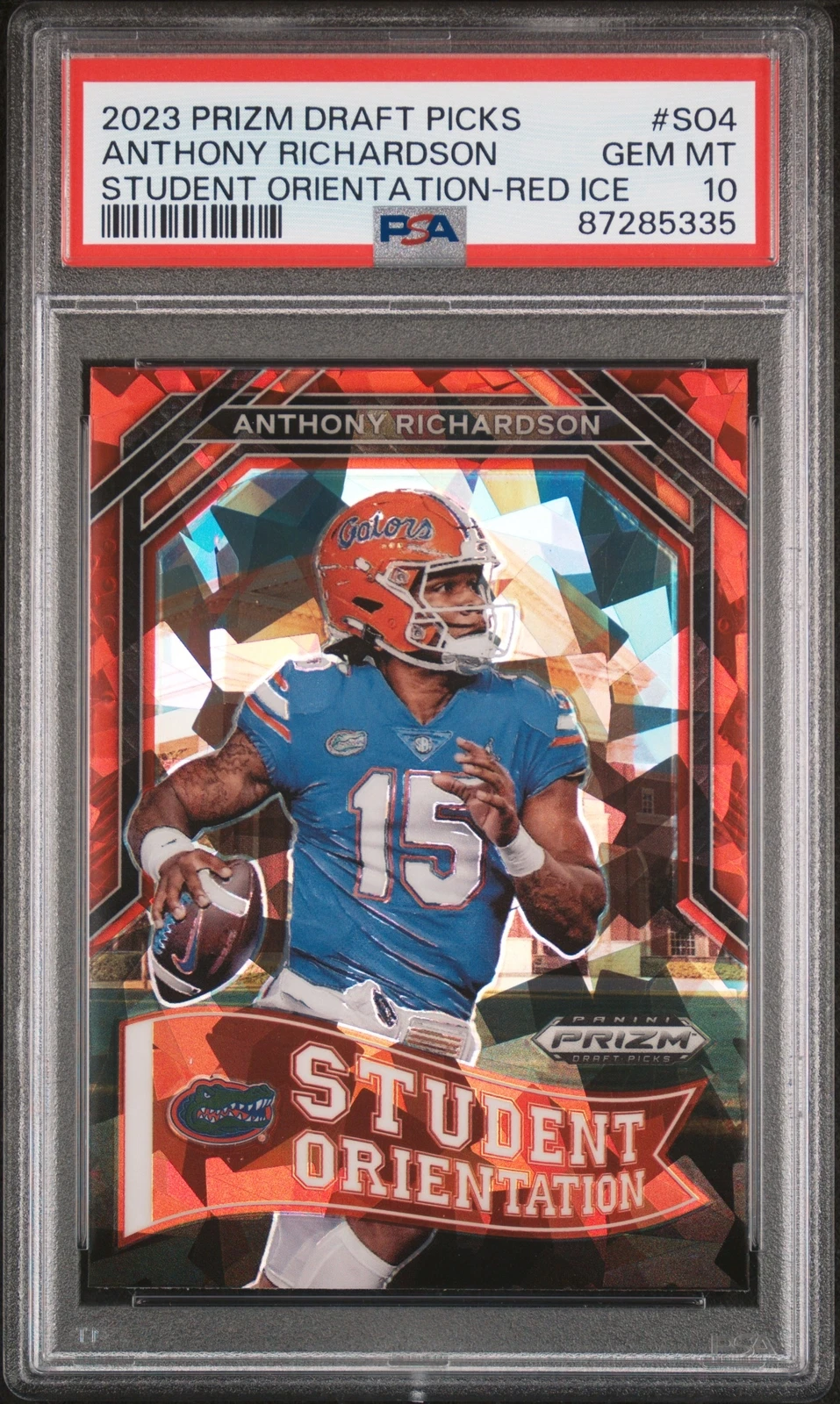 Anthony Richardson Panini Prizm Draft Picks Student Orientation #SO4 Red Ice