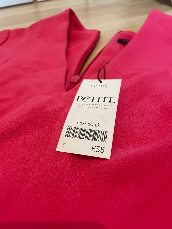 Next Petite pink dress size 12 BNWT RRP £35 eBay