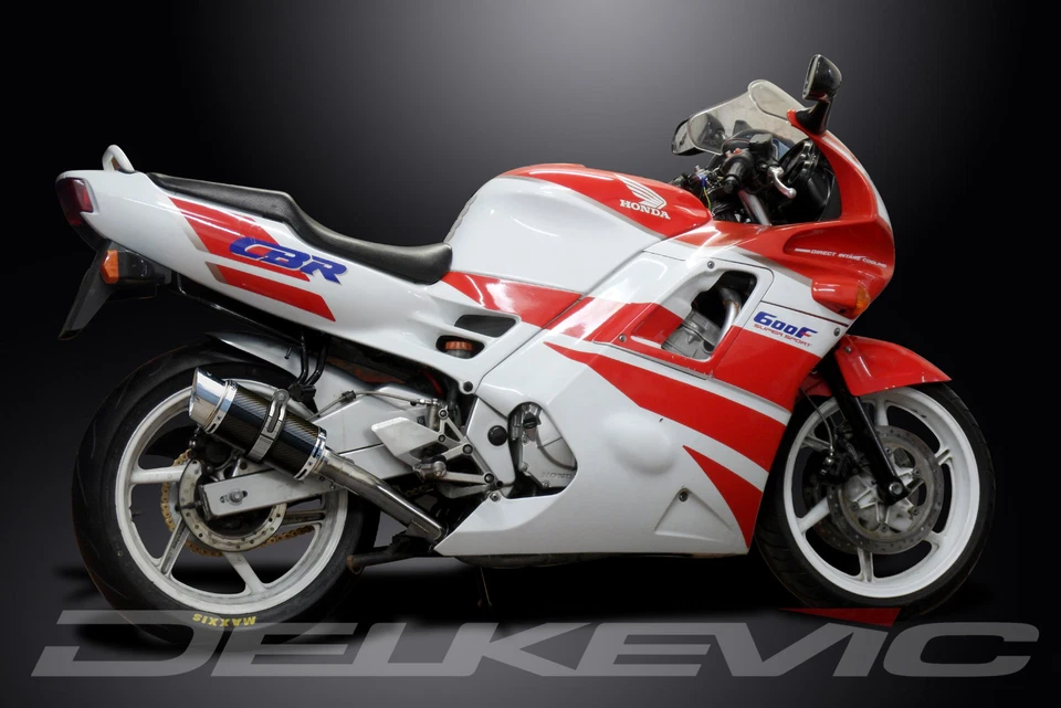 Honda CBR600 1991-1998 Delkevic Slip On 8" Round Carbon Exhaust Muffler Kit - Image 4 of 4