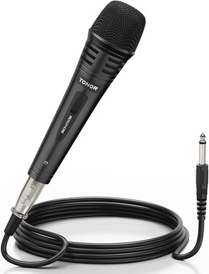 Black Dynamic Handheld Microphone - 5m XLR, Noise - Canceling