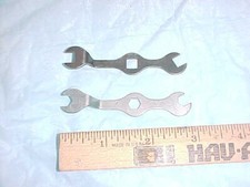 2 MECCANO PART OFFSET WRENCHES ORIGINAL MARKED MECCANO SQUARE  HEX CENTER